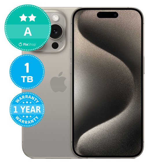 Apple iPhone 15 Pro Natural Titanium 1TB A Prenovljen