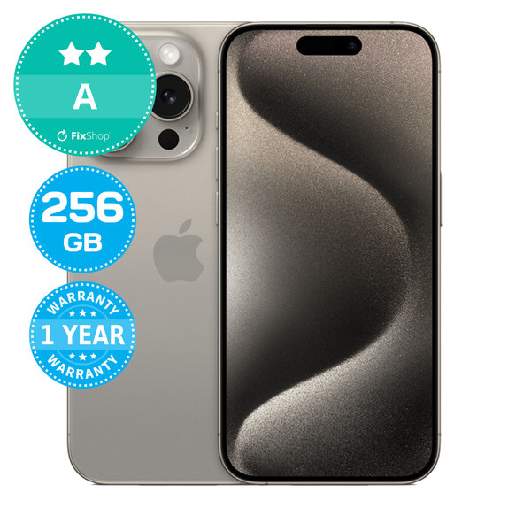 Apple iPhone 15 Pro Natural Titanium 256GB A Prenovljen