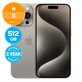 Apple iPhone 15 Pro Natural Titanium 512GB B Prenovljen