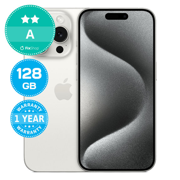 Apple iPhone 15 Pro White Titanium 128GB A Prenovljen