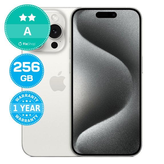 Apple iPhone 15 Pro White Titanium 256GB A Prenovljen
