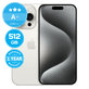 Apple iPhone 15 Pro White Titanium 512GB A+ Prenovljen