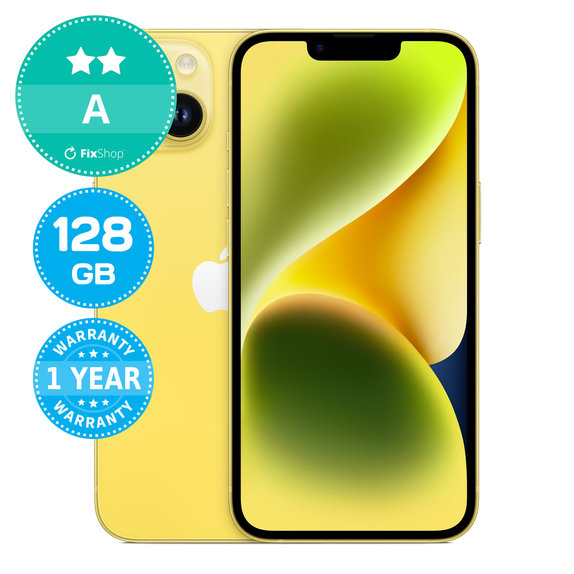 Apple iPhone 14 Yellow 128GB A Prenovljen