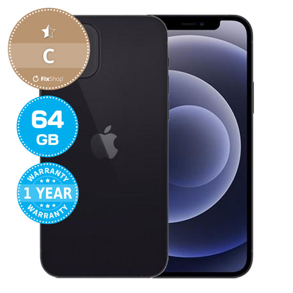 Apple iPhone 12 Black 64GB C Prenovljen