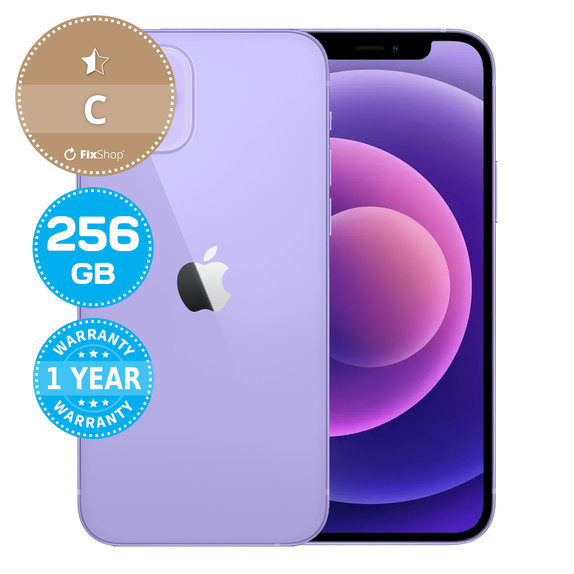 Apple iPhone 12 Purple 256GB C Prenovljen