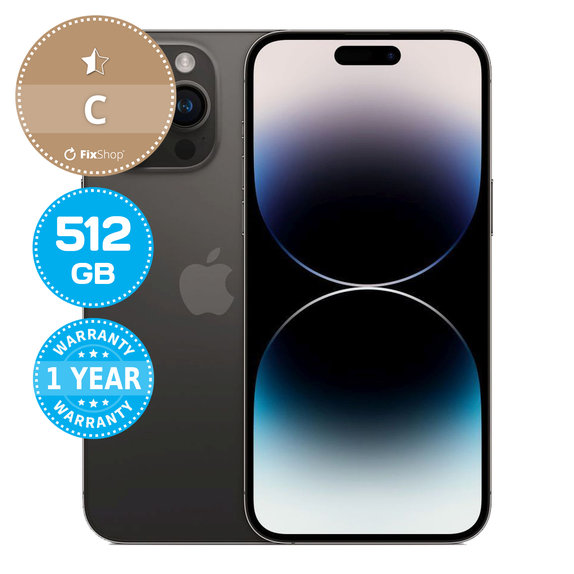 Apple iPhone 14 Pro Max Space Black 512GB C Prenovljen