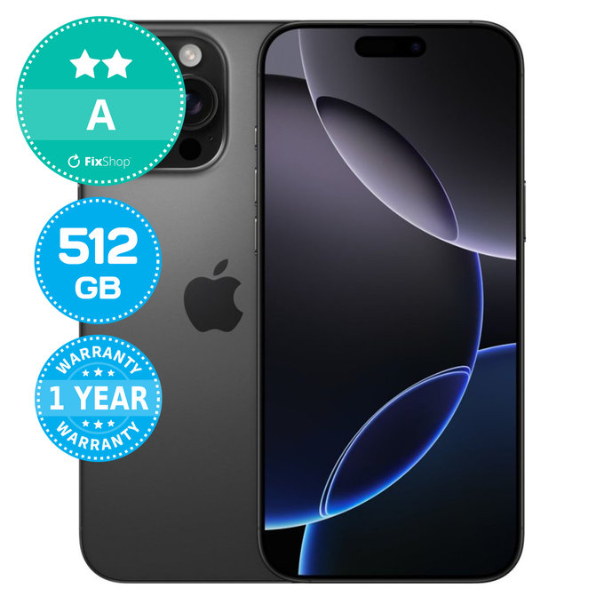 Apple iPhone 16 Pro Max Black Titanium 512GB A Prenovljen