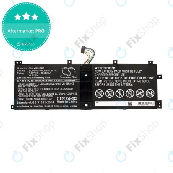 Baterija za Lenovo IdeaPad Miix 510, Miix520, Miix 5 Pro, 4850mAh, Li-Pol, 7.68V, 2ICP5/70/106, HQ