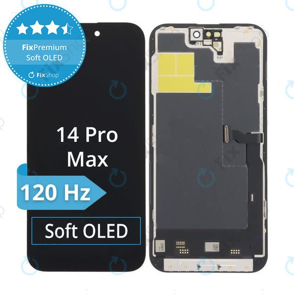 Zaslon Soft OLED za iPhone 14 Pro Max, Steklo na dotik z okvirjem, DIAGNOSTIC