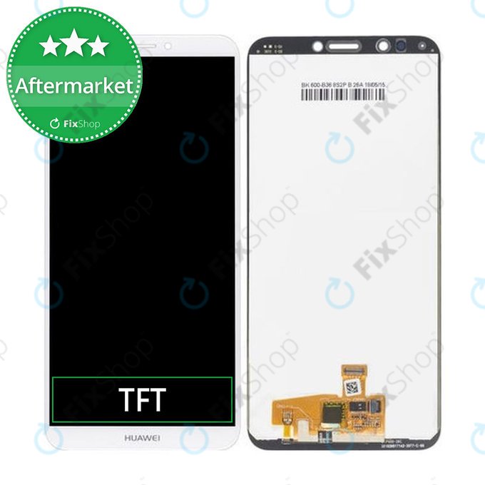 Huawei Y7 Prime (2018) - LCD zaslon + steklo na dotik (White) TFT