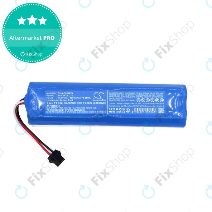 Baterija za Mamibot ExVac 890, 5200mAh, Li-Ion, 14.4V, SUN-INTE-279, HQ