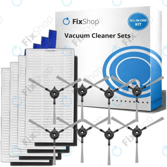 Komplet nadomestnih delov za Xiaomi Robot Vacuum E5 (4x Filter, 8x Stranska krtača)