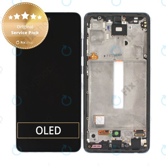 Samsung Galaxy A52 A525F, A526B - LCD zaslon + steklo na dotik + okvir (Awesome Black) - GH82-25524A GH82-25526A, GH82-25754A, GH82-25602A Genuine Service Pack