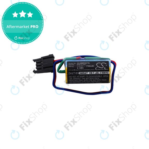 Baterija za Mitsubishi Robot Control PLC, A RH, MR, 1700mAh, Li-MnO2, 3.6V, B9670-MC, HQ