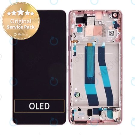 Xiaomi Mi 11 Lite 4G - LCD zaslon + steklo na dotik + okvir (Peach Pink) - 5600050K9A00, 56000D0K9A00 Genuine Service Pack