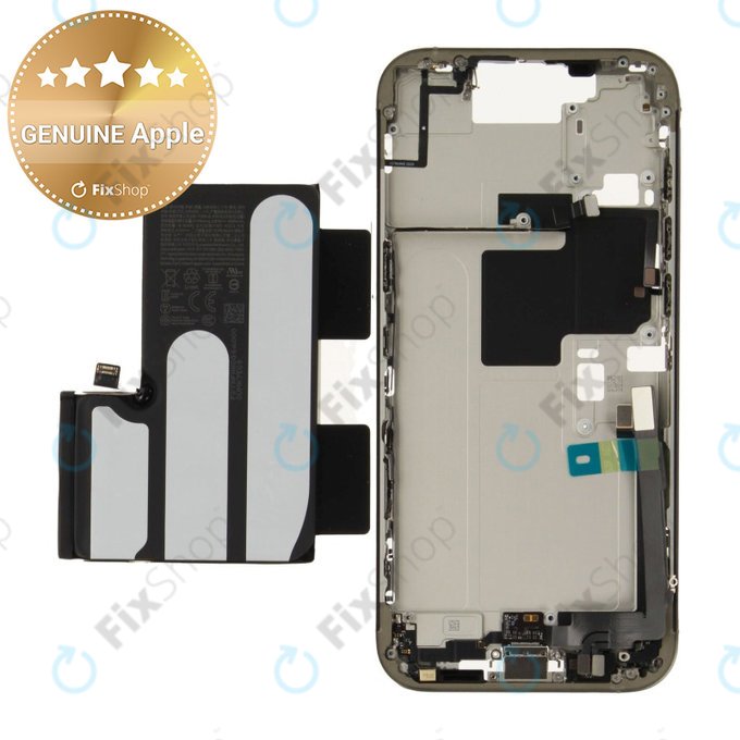 Srednji okvir z baterijo za iPhone 16 Pro Max | Natural Titanium | ZD076-00696 | Genuine Apple