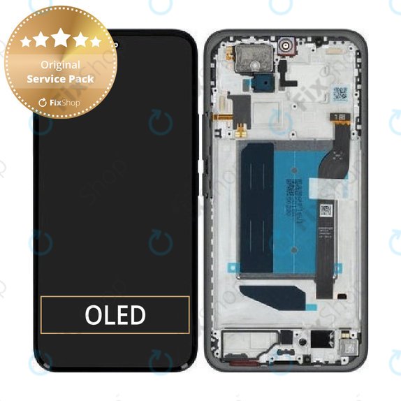 Zaslon za Xiaomi Redmi Note 15 Pro+ 5G, Midnight Black, Steklo na dotik z okvirjem, 5600260P16U00, Genuine Service Pack