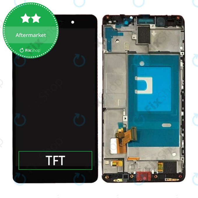 Huawei Honor 7 - LCD zaslon + steklo na dotik + okvir (Black) TFT