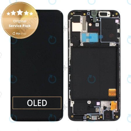 Samsung Galaxy A40 A405F - LCD zaslon + steklo na dotik + okvir (Black) - GH82-19672A, GH82-19674A Genuine Service Pack