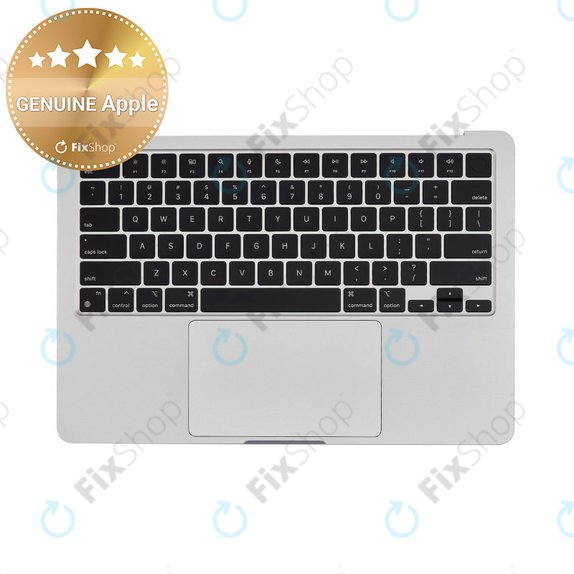 Zgornji okvir tipkovnice za MacBook Air 13", A3113 (2024), US tipkovnico in baterijo, Silver, 661-40228, Genuine Apple