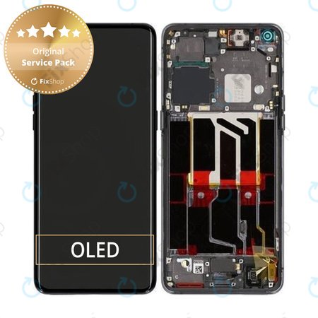 Oppo Find X5 Pro - LCD zaslon + steklo na dotik + okvir (Glaze Black) - 4130012 Genuine Service Pack