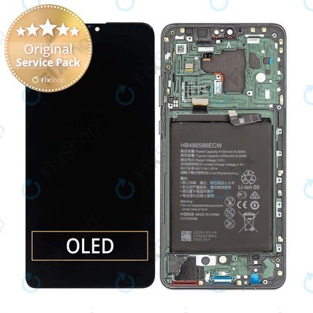 Huawei Mate 30 - LCD zaslon + steklo na dotik + okvir + baterija (Emerald Green) - 02353EEJ Genuine Service Pack