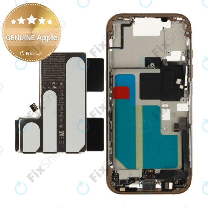 Srednji okvir z baterijo za iPhone 16 Pro | Desert Titanium | ZD076-00691 | Genuine Apple