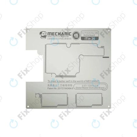 Mechanic iTin 26 - jeklena predloga matične plošče za iPhone XS, XS Max