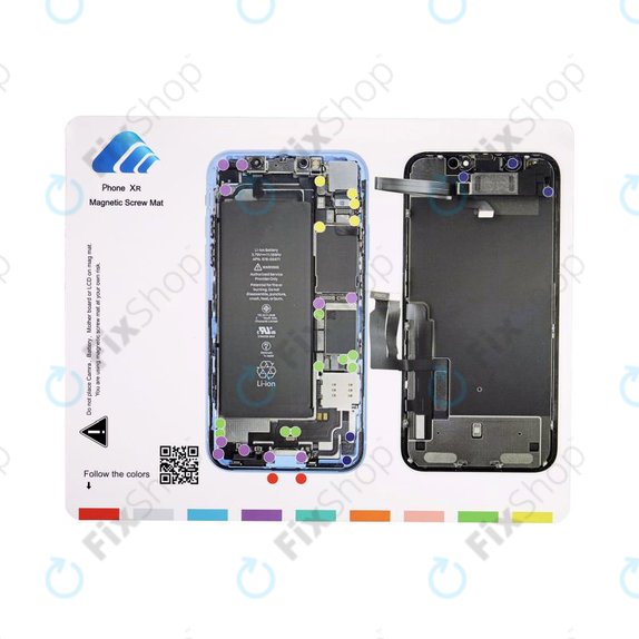Magnetni organizator z vijaki s shemo (iPhone XR)