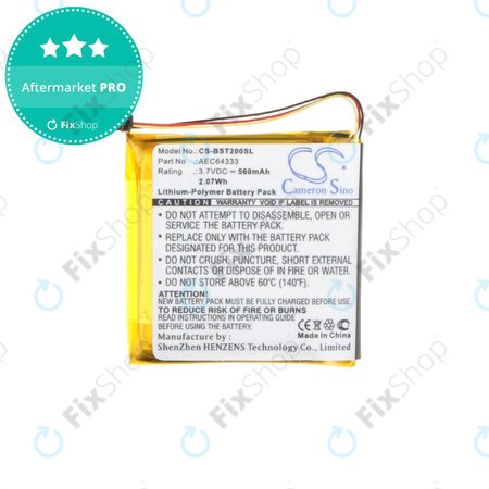 Baterija za Beats Solo 2, 2.0, 3, 3.0, Pro Wireless, 560mAh, Li-Pol, 3.7V, AEC643333, HQ