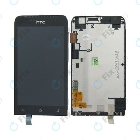 HTC One V - LCD zaslon + steklo na dotik + okvir - 80H01297-00, 80H01297-03 Genuine Service Pack