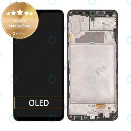 Samsung Galaxy A22 A225F - LCD zaslon + steklo na dotik + okvir (Black) - GH82-25944A, GH82-26047A Genuine Service Pack