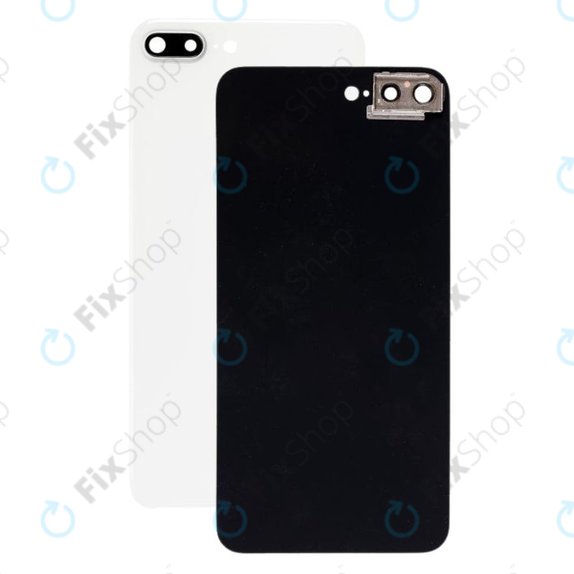 Apple iPhone 8 Plus - Steklo zadnjega ohišja z držalom za kamero (Silver)