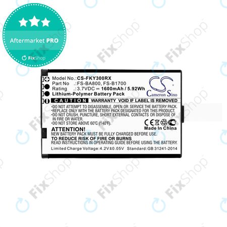 Baterija za Flysky FA605, FS-GT2B, FS-I10, 1600mAh, Li-Pol, 3.7V, FS-BA800, HQ