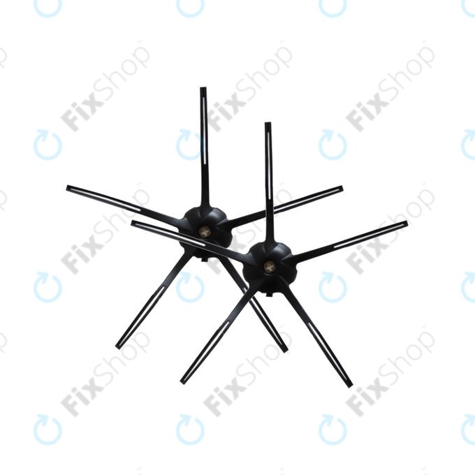 Xiaomi Roborock S4, S5 Max, S6, S6 MaxV, S6 Pure, S7, S7+, S7 MaxV, S7 Pro Ultra, Q7, Q7+, Q7 Max, Q7 Max+, T7S Plus , E4, E5, T4, T6, Xiaowa E3 - Stranska krtača (Črna) - 2 kosa