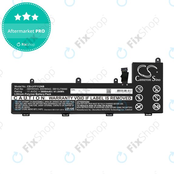 Baterija za Lenovo Yoga 11e, ThinkPad Yoga 11e ChromeBook 20, 3600mAh, Li-Pol, 11.4V, 00HW043, HQ