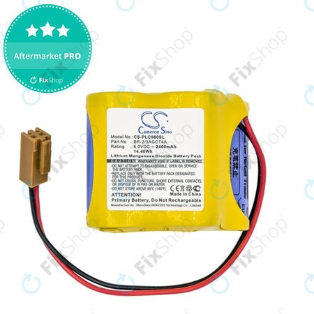 Baterija za Fanuc 18-T Series Programmable Logic, 2400mAh, Li-MnO2, 6V, BR-2/3AGCT4A, HQ