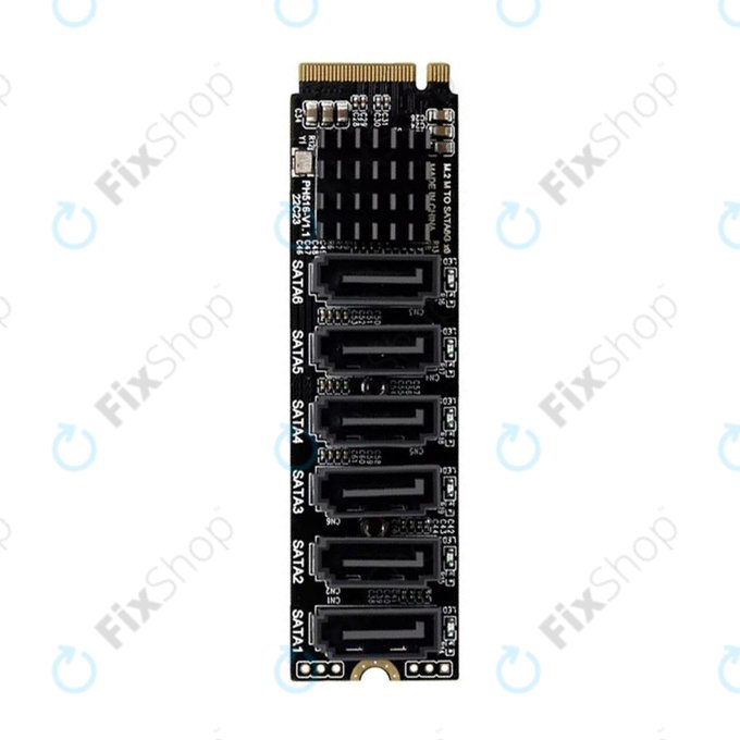 Razširitvena kartica M.2 NVMe s 6 vrati SATA III