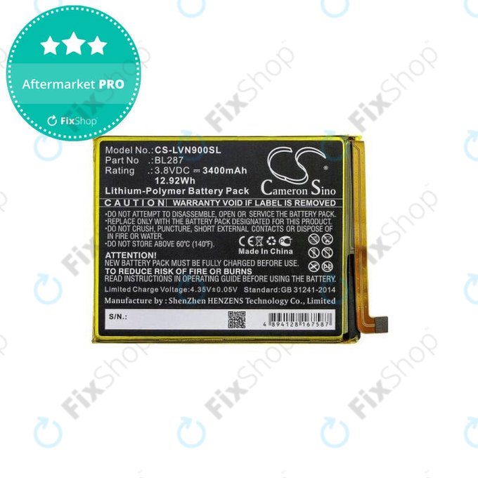 Lenovo K9 Note - Baterija BL287 3400mAh HQ