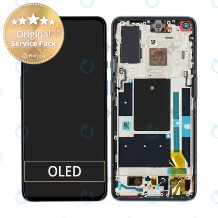 OnePlus 9 - LCD zaslon + steklo na dotik + okvir (Arctic Sky) - 1001100052 Genuine Service Pack
