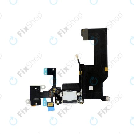 Apple iPhone 5 - Priključek za polnjenje + priključek Jack + mikrofon + Flex kabel (White)