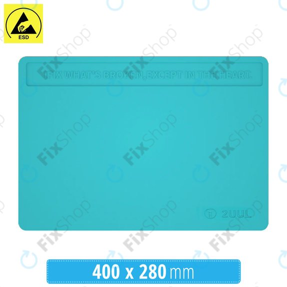 2UUL - ESD antistatična silikonska podloga, odporna na vročino - 40 x 28 cm (modra)