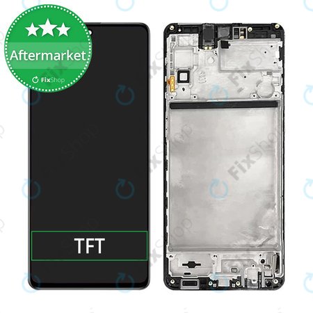 Samsung Galaxy M51 M515F - LCD zaslon + steklo na dotik + okvir (Celestial Black) TFT