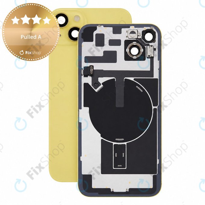 Steklo zadnjega ohišja za iPhone 14 Plus, Yellow, Pulled A