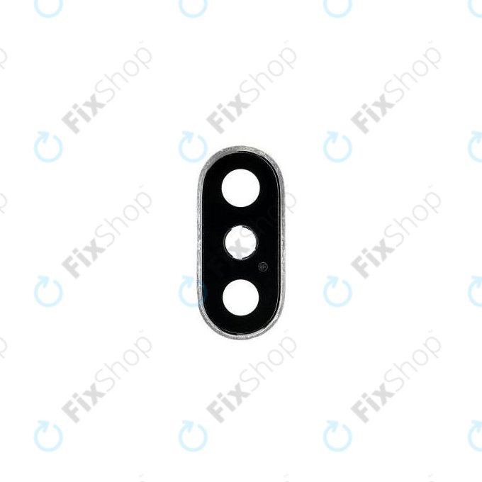 Apple iPhone XS - Steklo kamere z okvirjem (Silver)