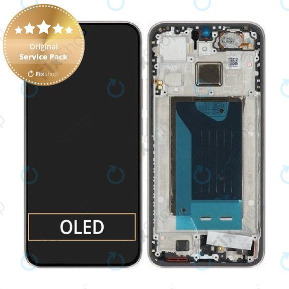 Zaslon za Xiaomi 15T, Rose Gold, Steklo na dotik z okvirjem, 5600030O12A00, Genuine Service Pack