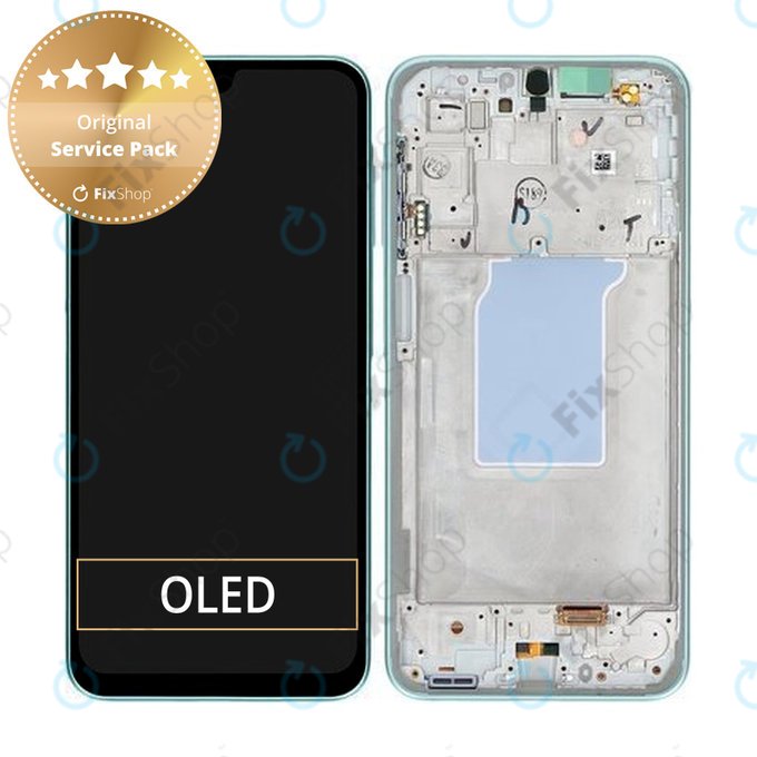 Samsung Galaxy A26 A266E - LCD zaslon + steklo na dotik + okvir (Mint) - GH82-37049C Genuine Service Pack