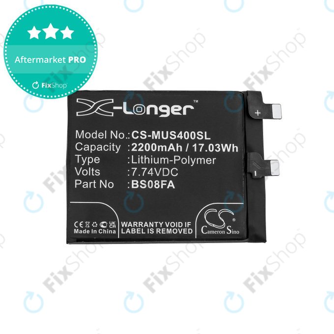 Baterija za Xiaomi Black Shark 4, 2200mAh, Li-Pol, 7.74 V, BS08FA, HQ