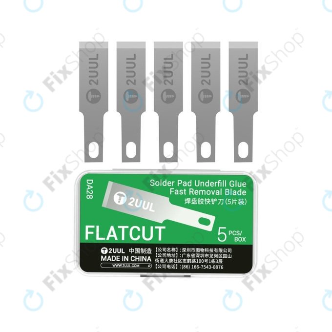 Rezila za odstranjevanje Underfill lepila, ploščat rez, 2UUL DA28, 5 kos/pakiranje