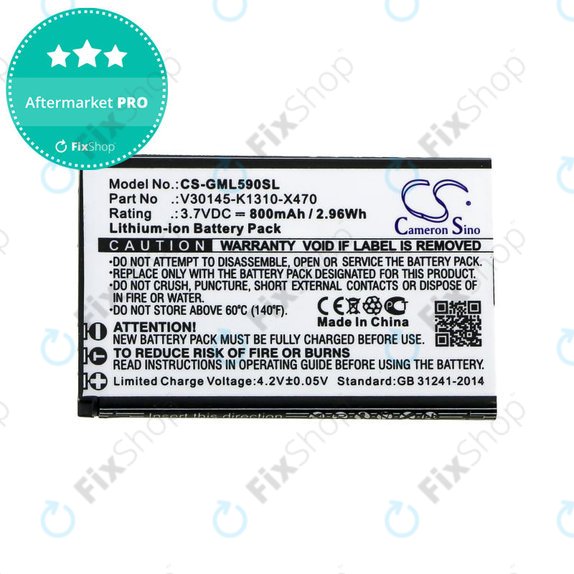 Baterija za Saiet Lumina, Ready, Single, Brondi Amico Favoloso, Gigaset GI390, 590, 800mAh, Li-Ion, 3.7V, V30145-K1310-X470, HQ